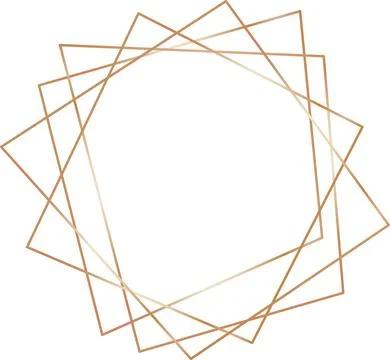 Brass Gradient geometric Frame Stock Illustration