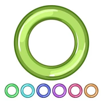 Brass grommet ring cartoon vector graphic 스톡 일러스트