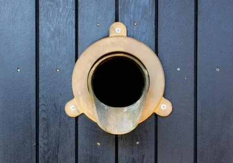Brass gutter downspout Stock Photos
