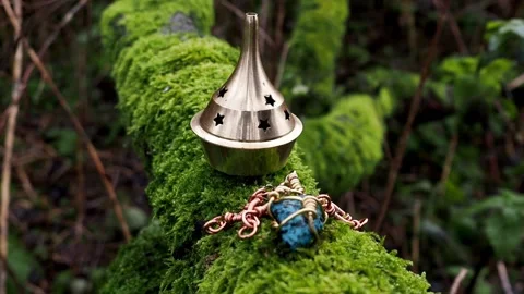 A Brass Incense Burner Stock Footage 228674227