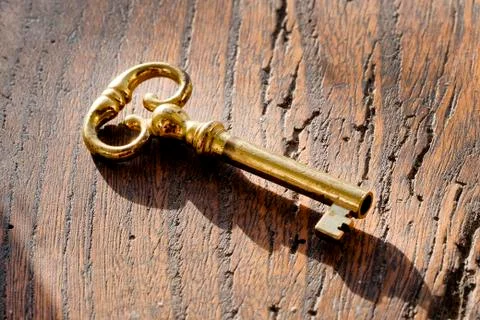Brass key Stock Photos