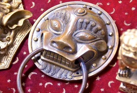 Brass knocker Foto stock