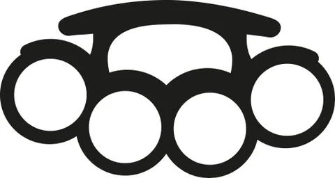 Brass knuckles Illustrazione stock