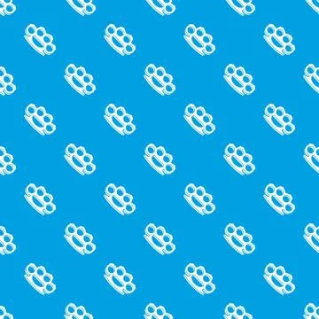Brass knuckles pattern seamless blue Stock Illustration