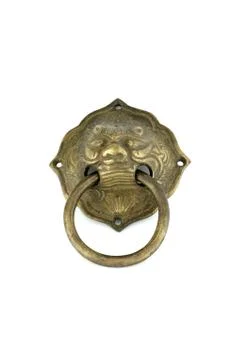 Brass lion Foto stock