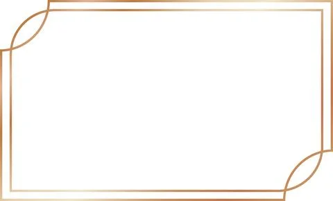 Brass Luxury Line Frame Stock Illustration