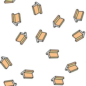 Brass metal profile vector seamless pattern Illustrazione stock