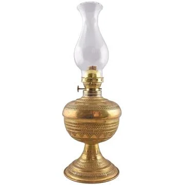 Brass Oil Lamp Ancient Light Old Decorative Interior Object White Background Stock Photos