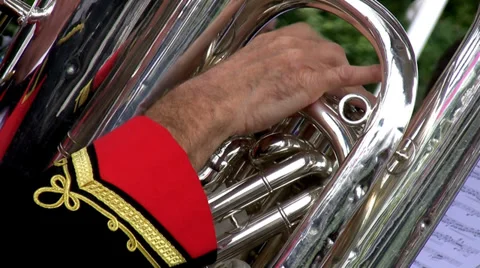 Brass orchestra detail Vídeos de archivo 32140707