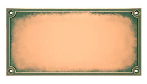 Brass plaque Stock Illustration