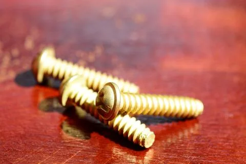 Brass Screws Stock Photos