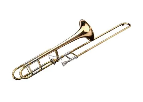 Brass slide trombone 库存照片