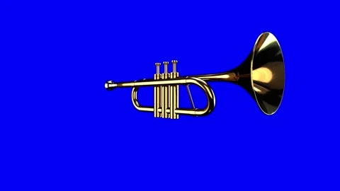 Brass trumpet Video stock 304731132