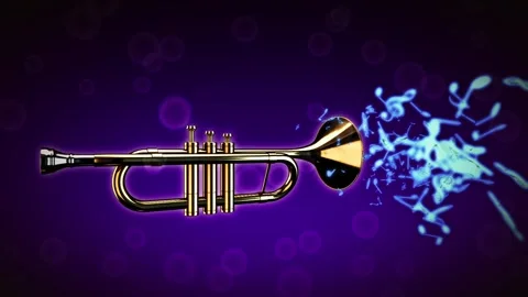 Brass trumpet Video stock 306653012