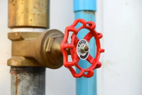 Brass valves Foto stock