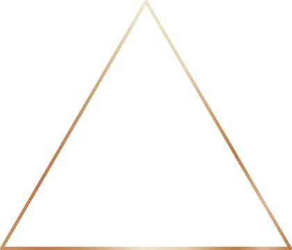 Brass Vintage triangle Frame Illustrazione stock