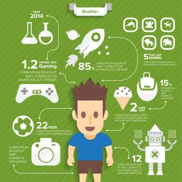 Brather Infographic Stock Illustration