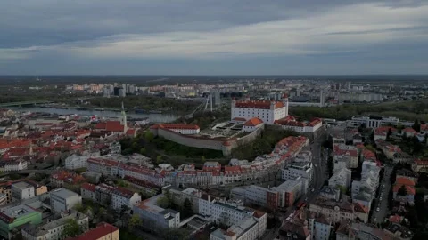 Bratislava Castle - Panning Shot Video stock 275735774