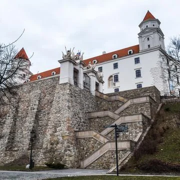 Bratislava Castle in square crop Stock Photos