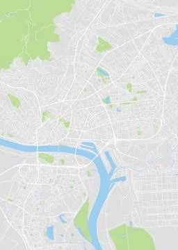 Bratislava colored vector map Illustrazione stock