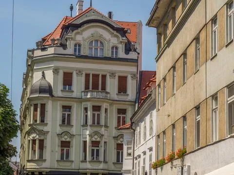 Bratislava at the danube river Foto stock