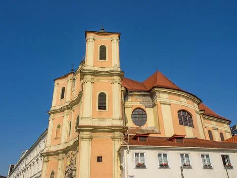 Bratislava at the danube river Stock Photos