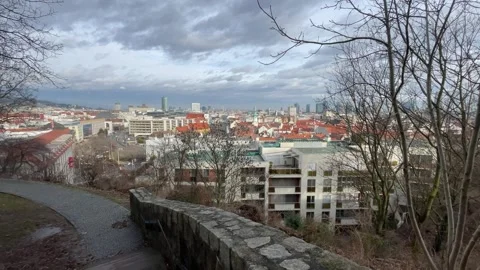 Bratislava old town view from above Stock Footage 263095053