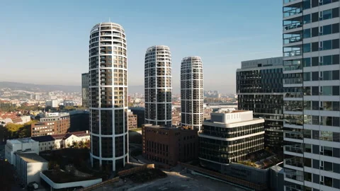 Bratislava Skyscrapers Video stock 164450984