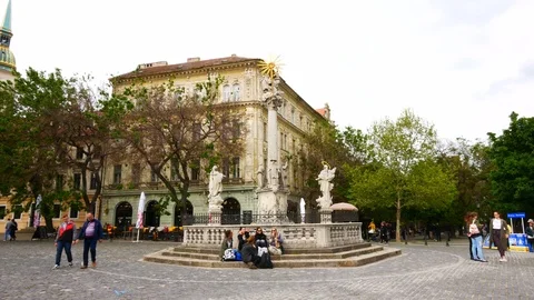 Bratislava, Slovakia, the Holy Trinity Column Stock Footage 108278050