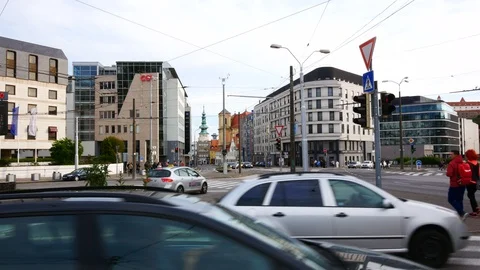 Bratislava, Slovakia, view of the traffic Stock Footage 108321045
