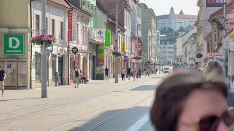 Bratislava street Stock Footage 244739385