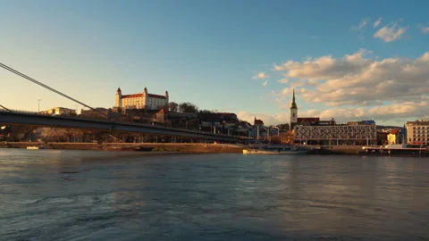 Bratislava timelapse Video stock 134839857