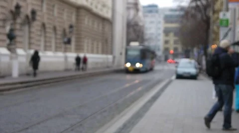 BRATISLAVA TROLLEY CAR Stock Footage 2879345