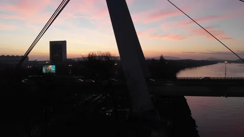 BRATISLAVA UFO TOWER Stock Footage 125453365