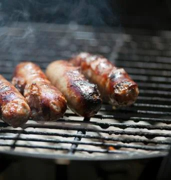 Brats Grilling Stock Photos