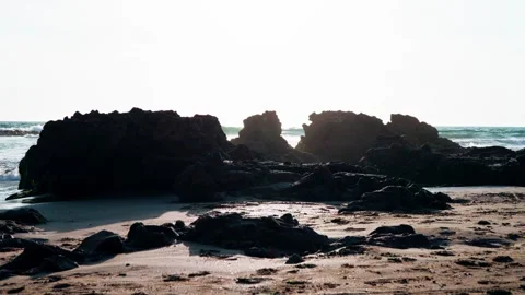 Brava beach, Iquique, Chile Stock Footage 260100040