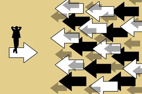 Brave behavior Stock Illustration