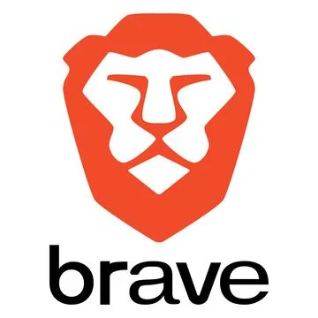 Brave Browser logo symbol isolated on white background. Internet surfing Stock Illustration