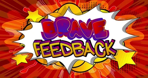 Brave Feedback. Comic Book Words Stock Footage 165480189