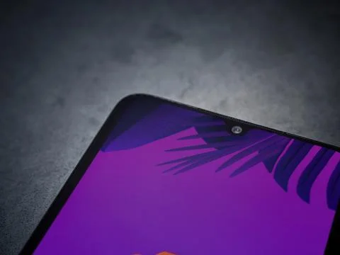 Brave Private Browser app launch screen on smartphone on dark marble stone .. Stock Photos