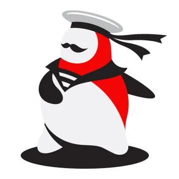 The brave sailor logo Stock Illustration