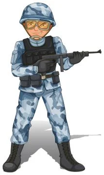 A brave soldier Illustrazione stock