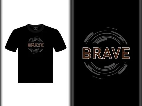 Brave Vector T-Shirt Design Eps Stock Illustration