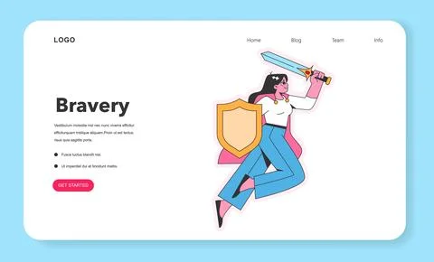 Bravery concept. Vector illustration. Stock Illustration