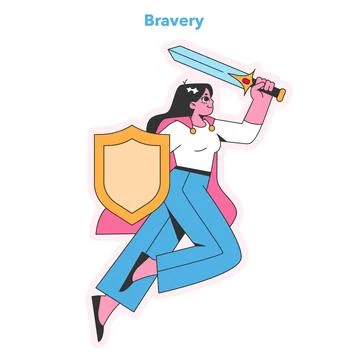 Bravery concept. Vector illustration. Stock Illustration