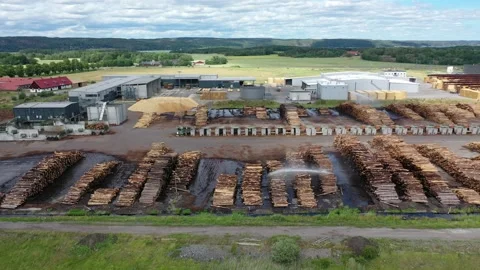 Braviken sawmill Stock Footage 147123941
