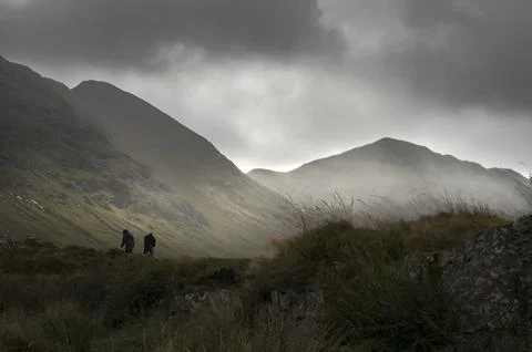 Braving the cold Foto stock