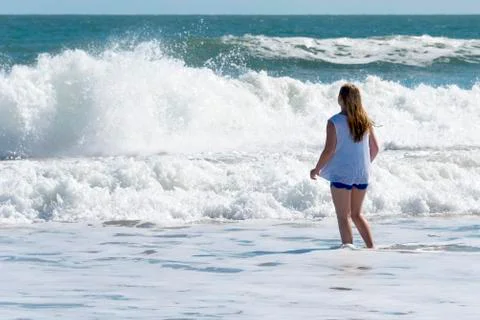 Braving the waves Stock Photos