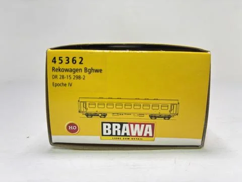 Brawa model of DR Type Bghwe 2nd class compartment passenger coach Stock Photos