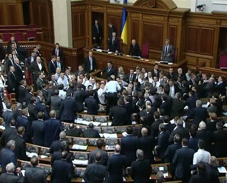 Brawl in parliament Stock Footage 22222054